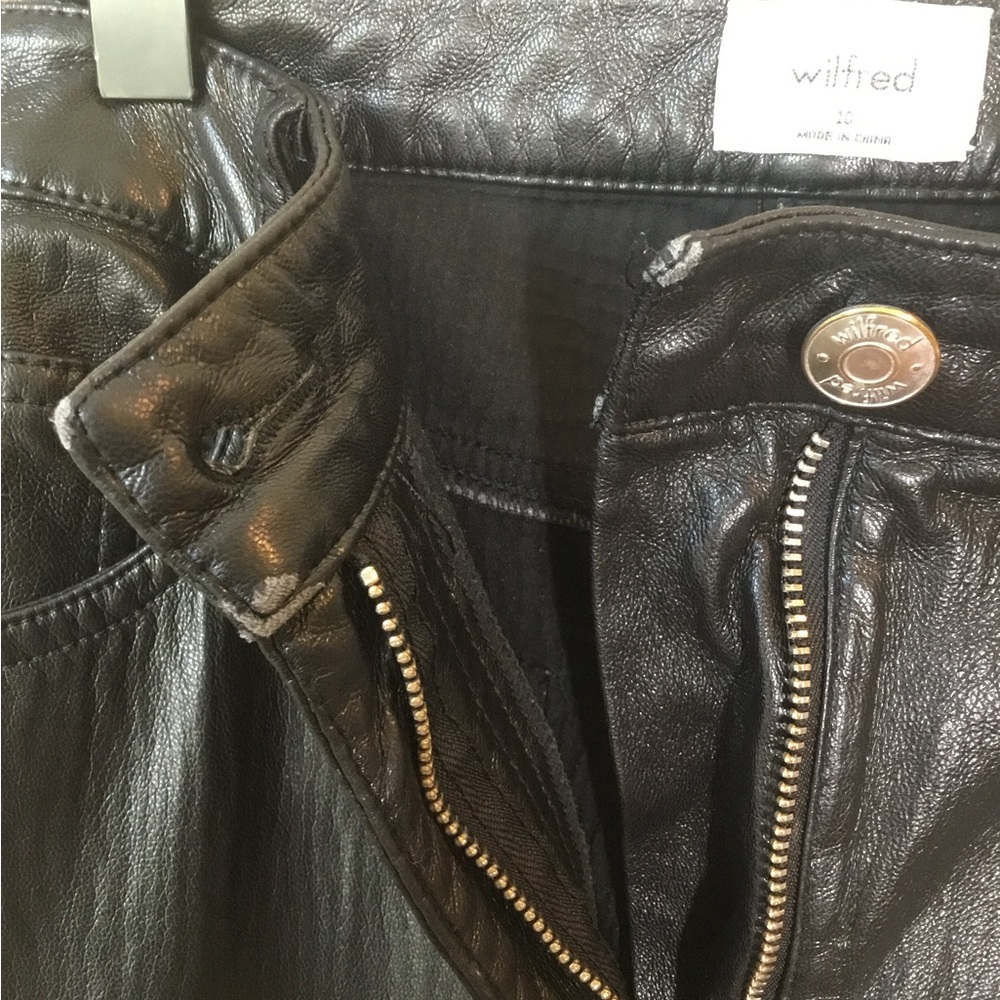 Wilfred Aritzia Melina Straight Leg Vegan Leather Pants - Picture 4 of 7
